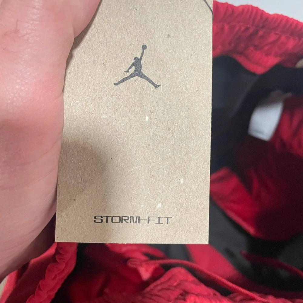 Nike Air Jordan Mens Loose Fit Track Pants Red HV0083-659 Size Medium NWT Storm
